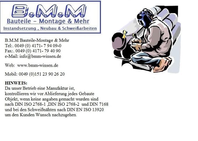 B.M.M. Bauteile - Montage & Mehr (Schweiß-Schlosserarbeiten)