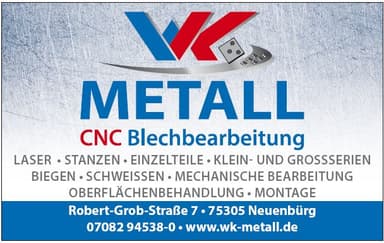 Logo von WK Metall GmbH CNC Blechbearbeitung