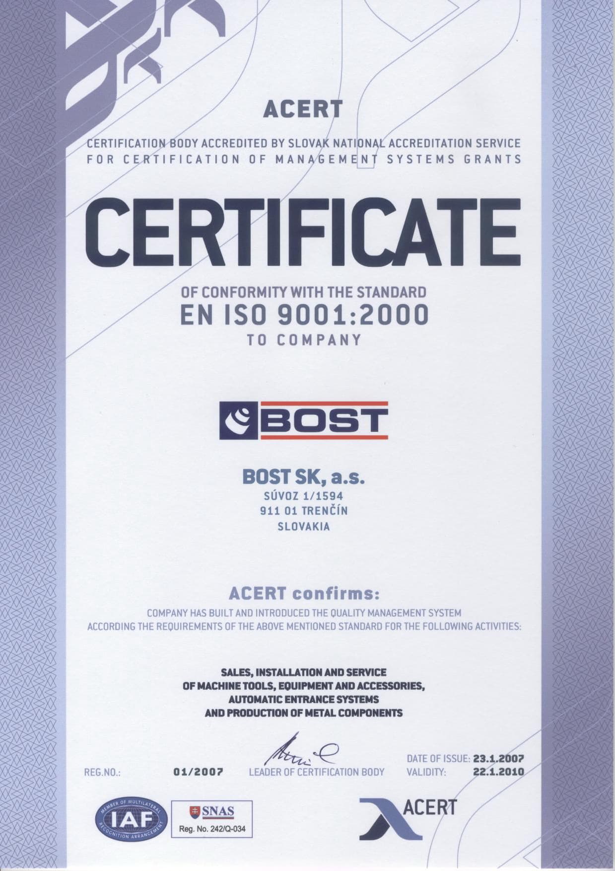 BOST SK, a.s.
