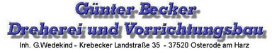 Logo von Günter Becker Dreherei und Vorrichtungsbau
