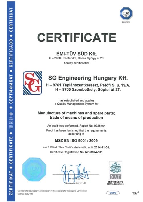 SG Engineering Hungary