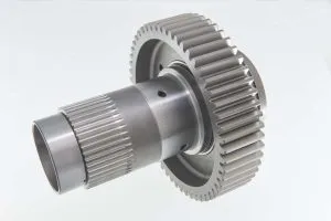 Spur shaft carbonized and hardened