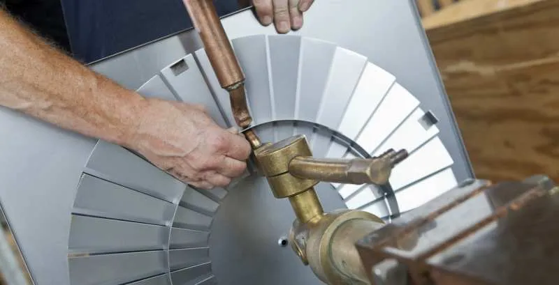 Manual spot welding at Wilvo metaalbewerking b.v.