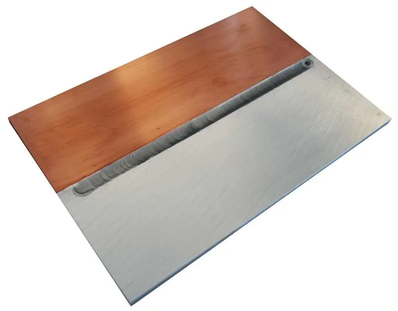 Aluminium and copper plate