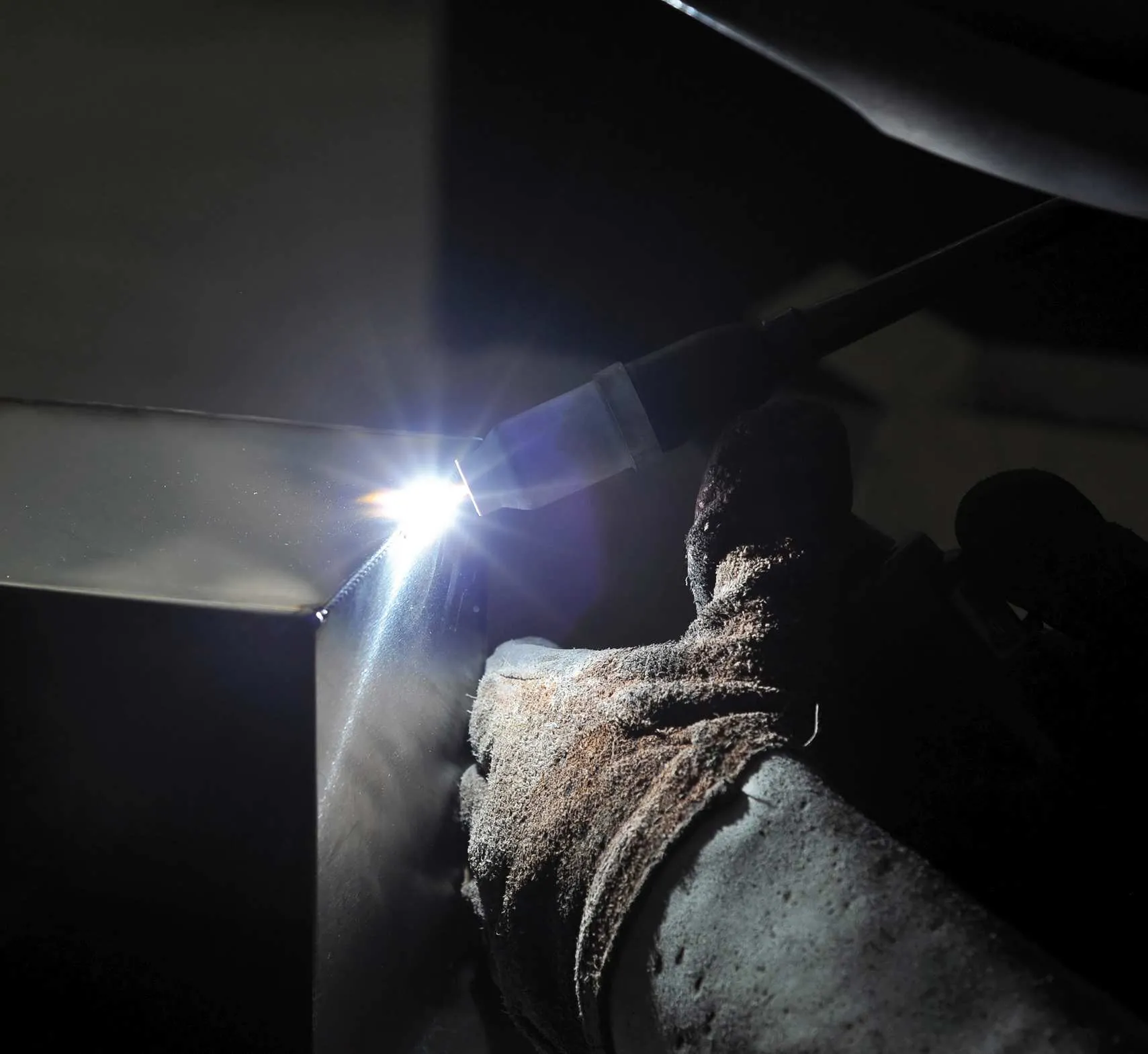 Schutzgasschweißen bei der Firma Stahlbau Mayr Heiz- und Energietechnik